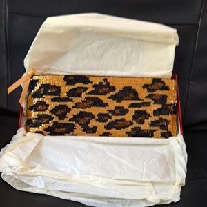 Neiman Marcus beaded zippered bag